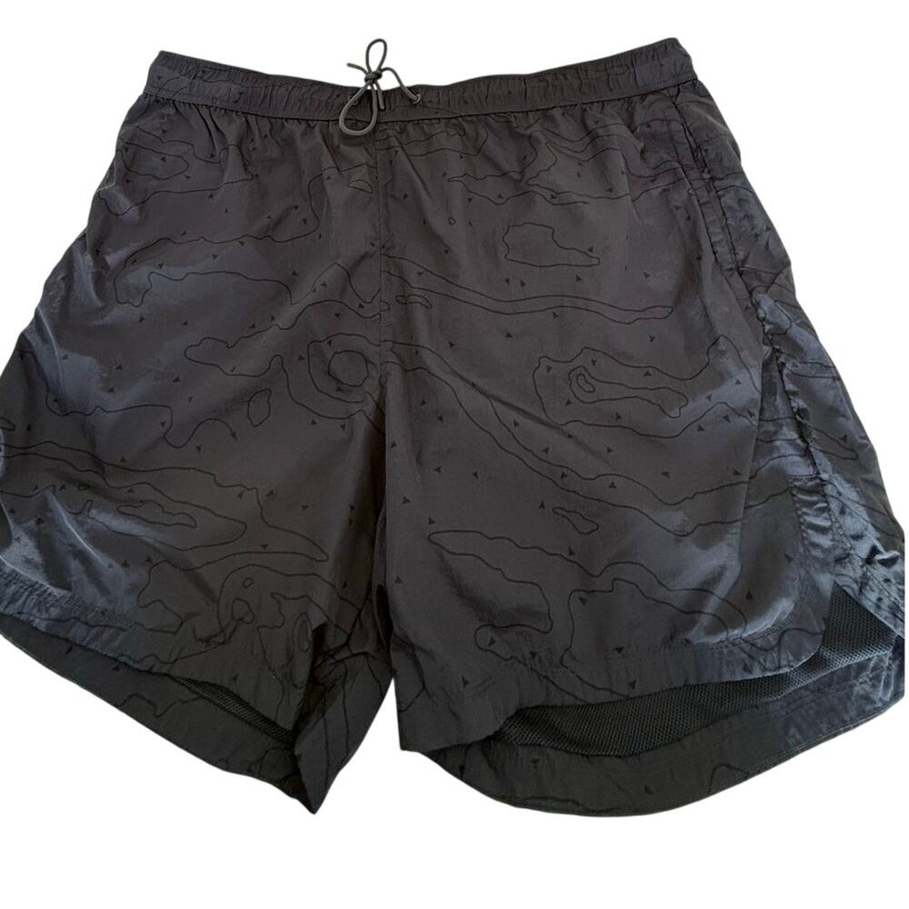 SKU2524 Athletic Works Men's Plus Size 2XL-3XL Black Swim Shorts Trunks Board
